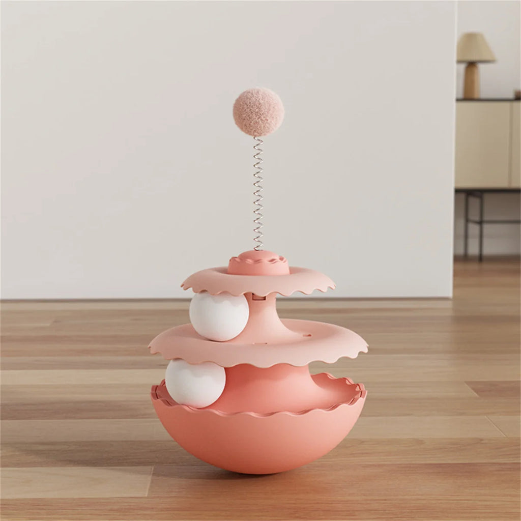 Nuevo juguete giratorio para gatos, ideal para su entretenimiento. Un juguete interactivo que estimula a tu gato y te entretiene. Pelota rompecabezas para gatitos.