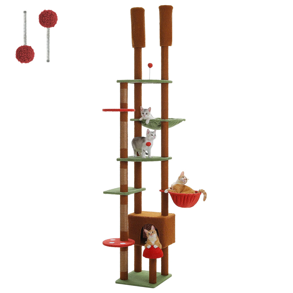 Arbol rascador para gatos ( Altura regulable 237 - 256 cm )
