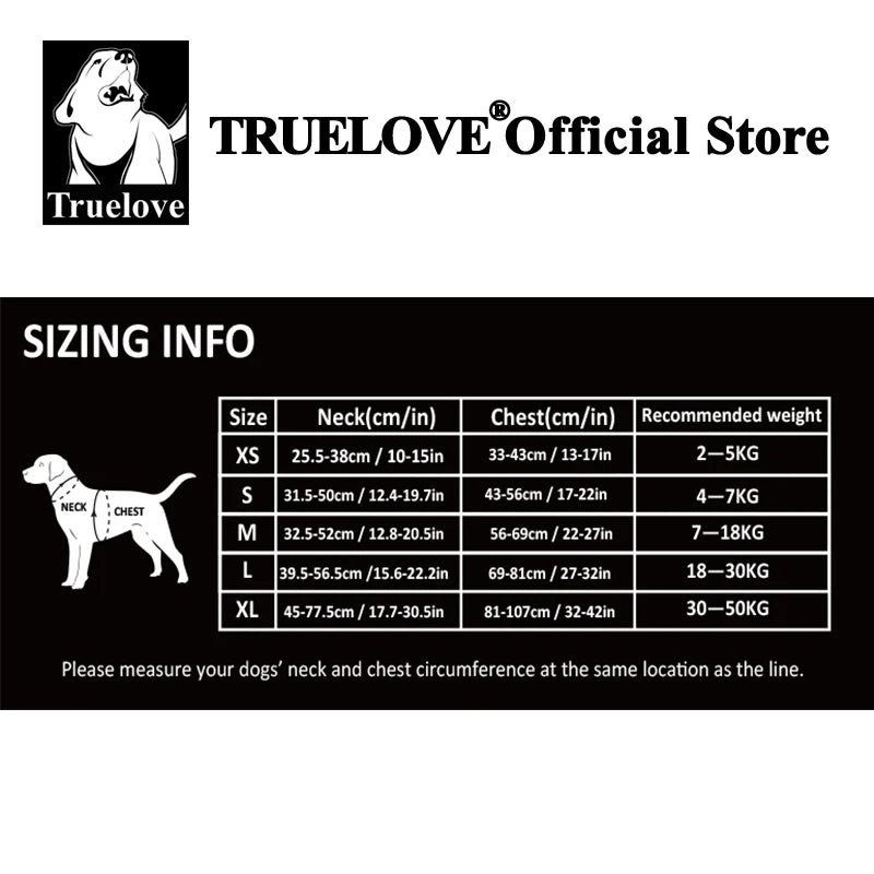 Arnés para mascotas Truelove, tallas pequeñas, medianas y grandes, dividido, para perros, moda para exteriores, dropshipping