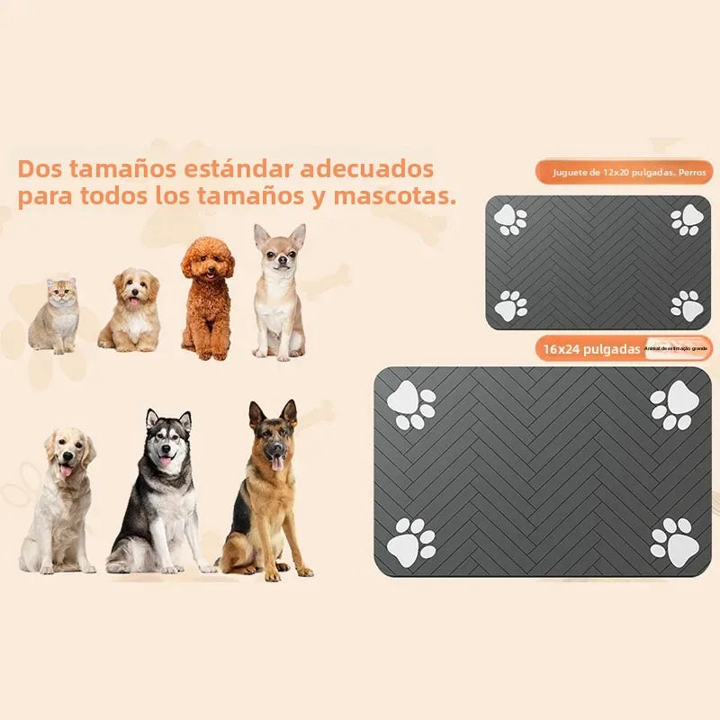Mantel individual para mascotas, tapete para comedero/bebedero de perros y gatos, tapete de secado rápido, impermeable, almohadilla para comedero/bebedero de mascotas.