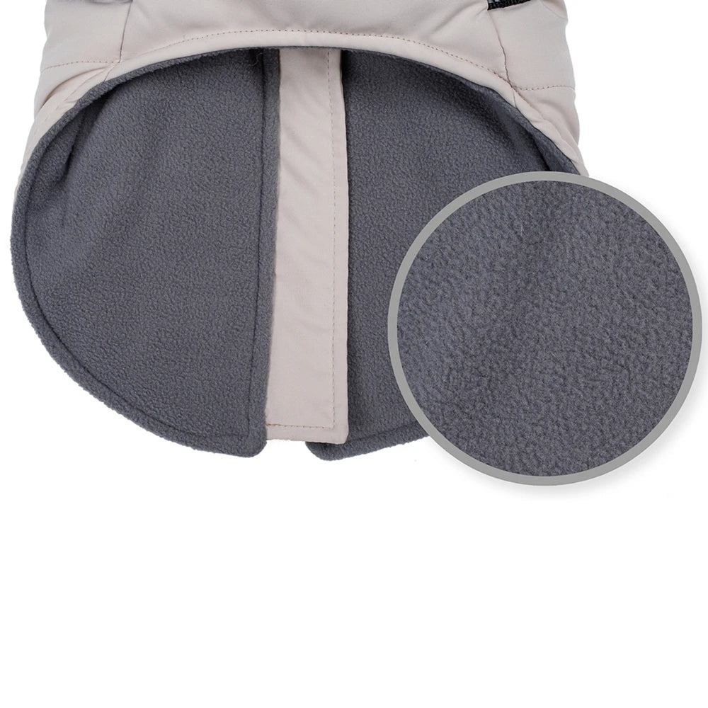 Ropa de invierno cálida para perros, chaqueta para mascotas con arnés, abrigo impermeable