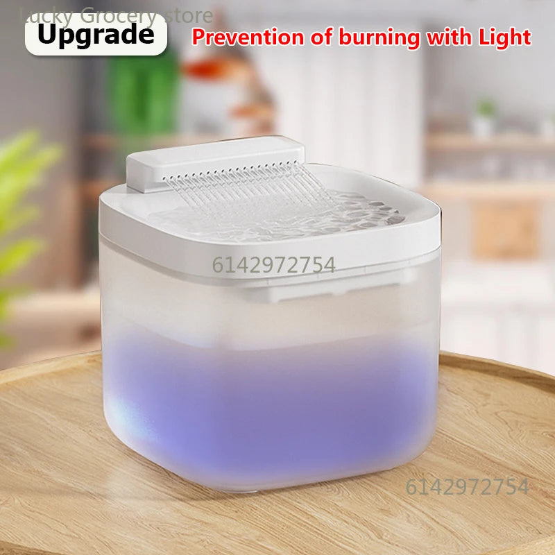 Fuente de agua USB de 3 litros para mascotas con bomba y filtro. Dispensador de agua para gatos con sistema anti-sequedad y recirculación automática.