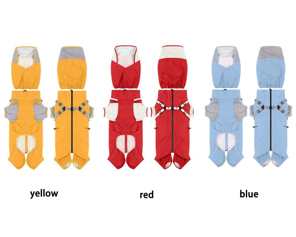 Abrigo impermeable para mascotas, chaqueta con capucha para cachorros, ideal para días lluviosos y para exteriores.