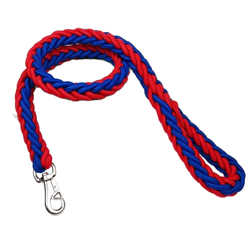 Correa grande para perros, de nailon trenzado, con tracción, para pasear mascotas. Cuerda gruesa de mano para bulldog, rottweiler y perros de caza. Accesorios.