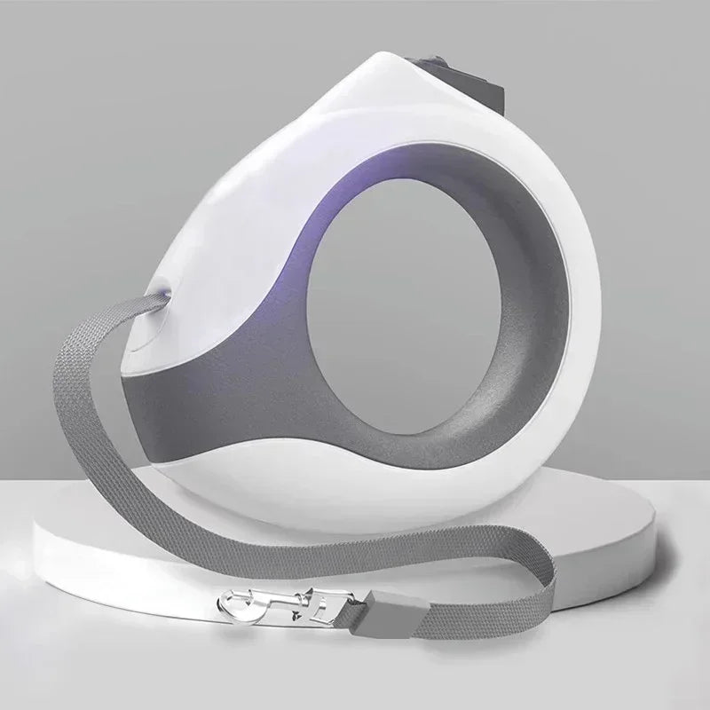 Correa luminosa y duradera de 3 m para perros, retráctil automática, de nailon, extensible, para pasear y correr cachorros.