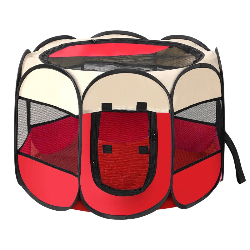 Parque plegable para mascotas, caseta para perros, accesorios de camping, jaula octogonal para mascotas, valla, parque de juegos exterior, refugio para cachorros