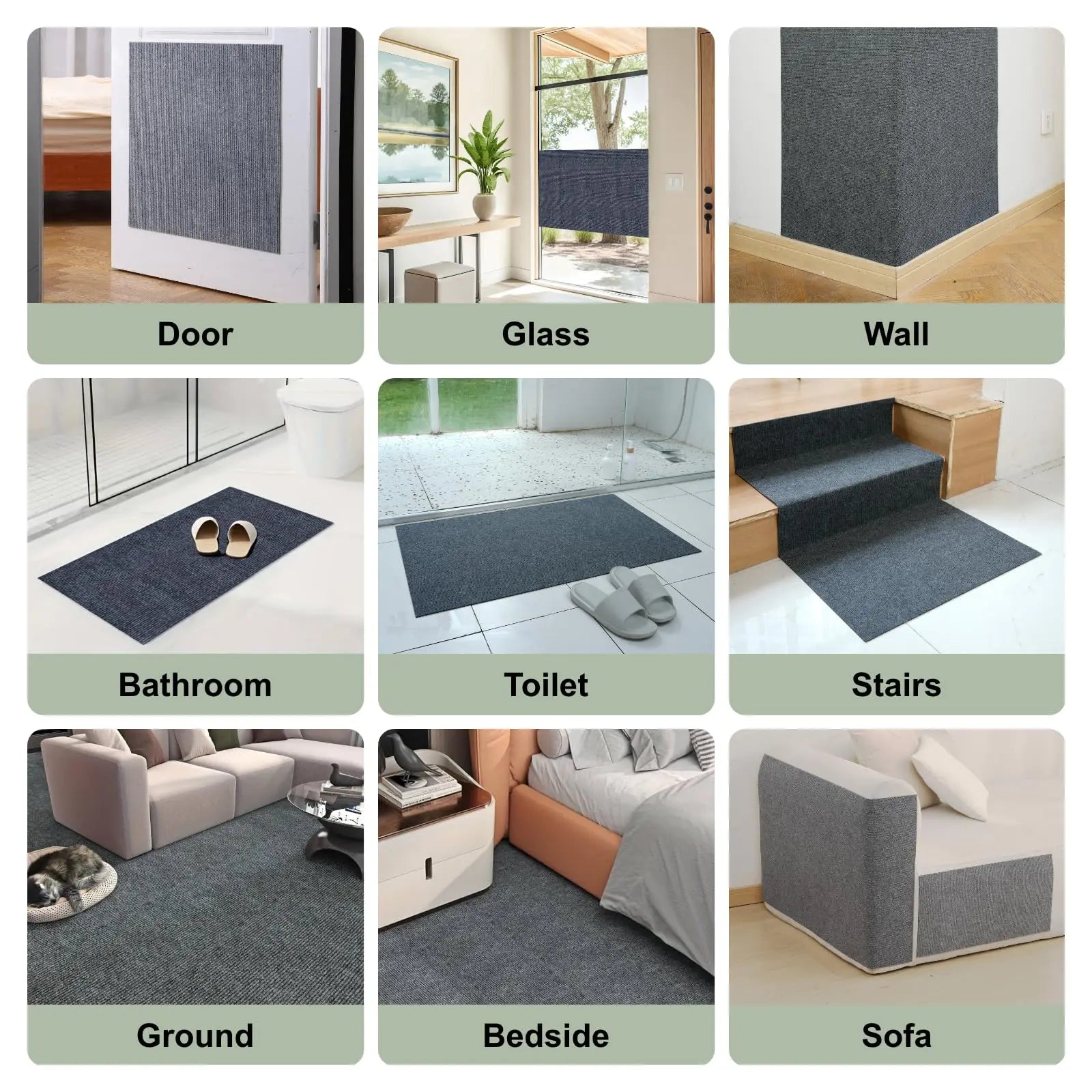Protector de pared autoadhesivo antiarañazos para gatos, sofá, bricolaje, protección contra arañazos de gatos, patas afiladas, recortable, alfombra, rascador para gatos