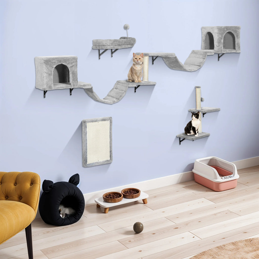 Juego de pared para gatos de 8 piezas