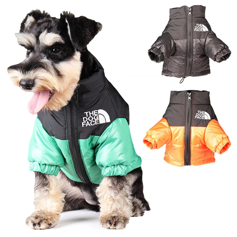 Ropa de invierno para perros grandes: chaqueta cálida y cortavientos para cachorros de bulldog francés, abrigo reflectante para perros pequeños y medianos, y conjuntos para chihuahuas.