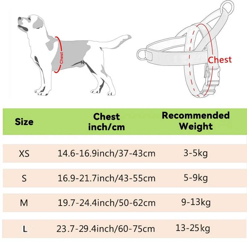 Arnés ajustable Ooduduoo para perros pequeños y medianos.