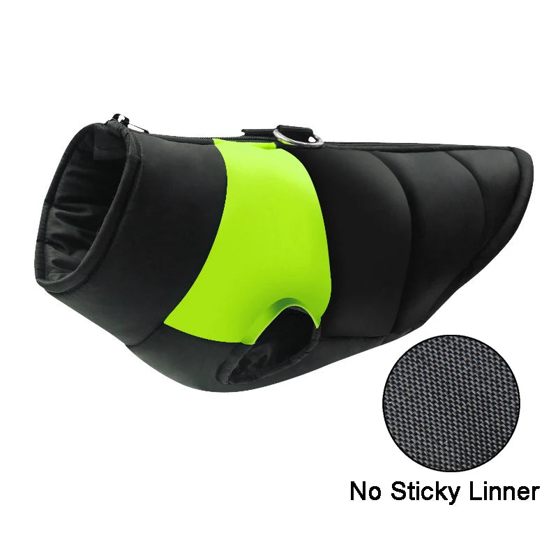 Chaleco acolchado impermeable con cremallera para perros pequeños, medianos y grandes (Pug, Chihuahua, Bulldog Francés).