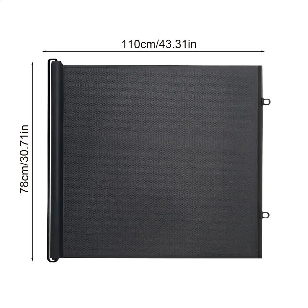 Puerta retráctil de malla para mascotas, sin necesidad de taladrar. Puerta extensible de protección infantil. Barrera protectora de malla para mascotas en balcones y pasillos.