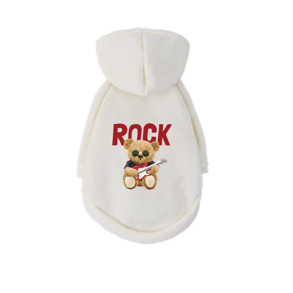 Sudadera con capucha para mascotas (gatos y perros). Diseño exclusivo estampado para pomerania y maltés.