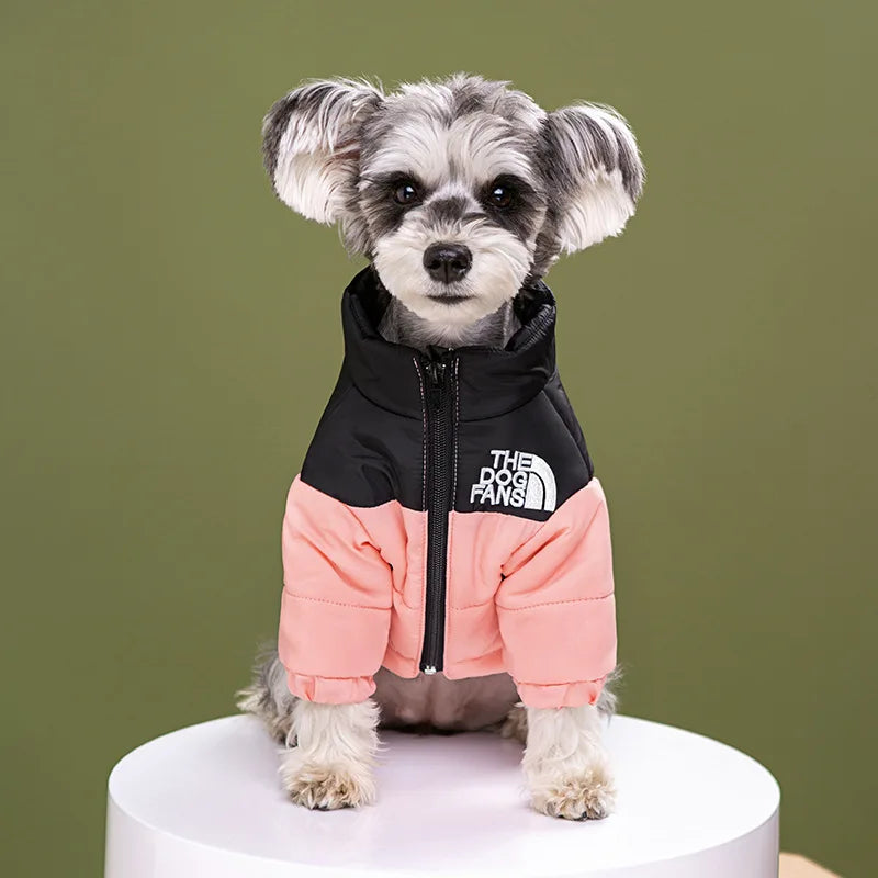 Dog Winter Coat,Warm Dog Coat with Fleece Lining&Zipper, High Collar Waterproof Jacket, Pet Cold Weather Coats for Small Dogs