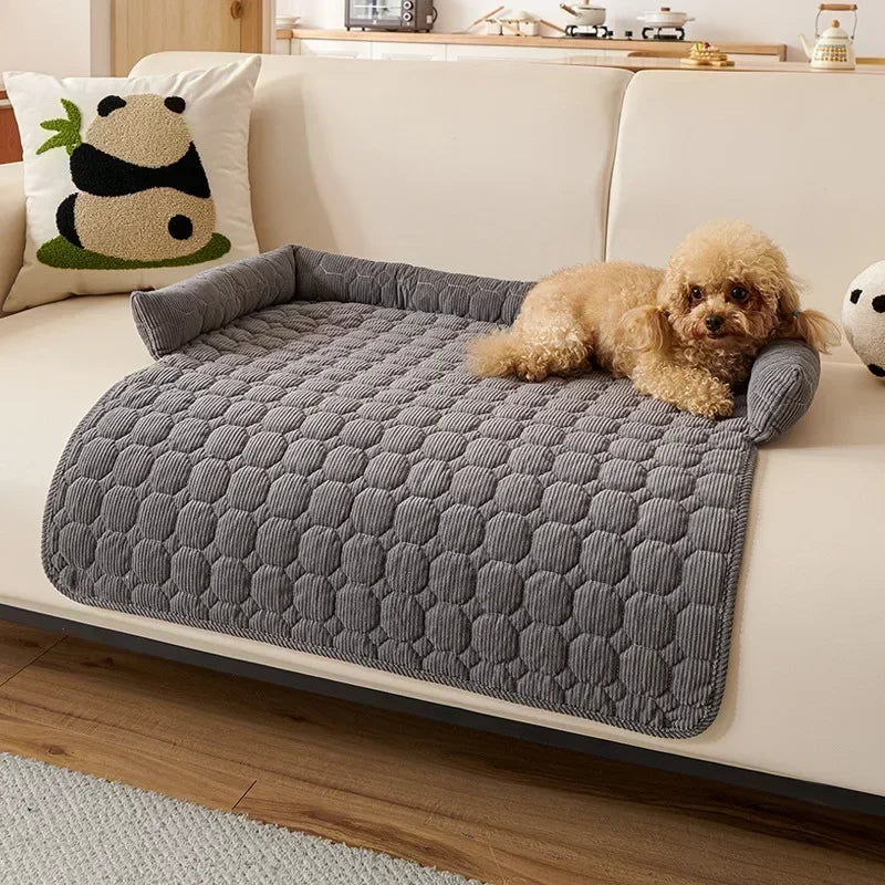 Funda de sofá para perros, cálida y de invierno, cama, manta súper suave para mascotas