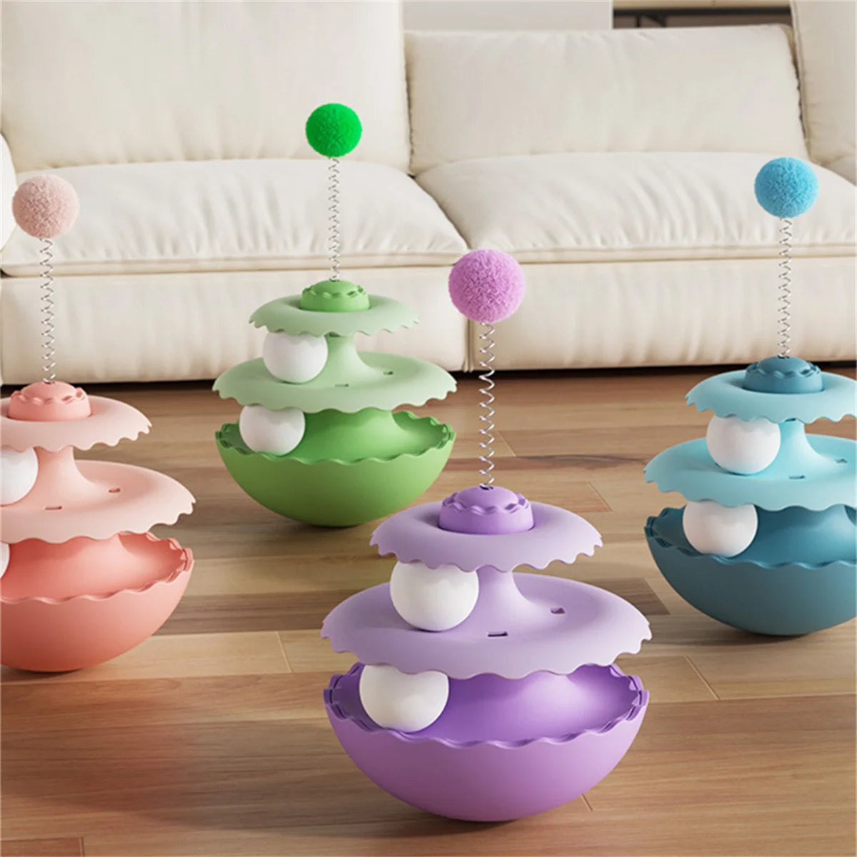 Nuevo juguete giratorio para gatos, ideal para su entretenimiento. Un juguete interactivo que estimula a tu gato y te entretiene. Pelota rompecabezas para gatitos.