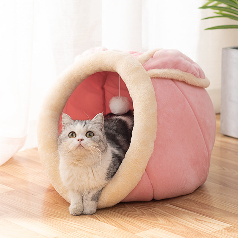 Cama Cueva para Gato, Extraíble y Lavable.