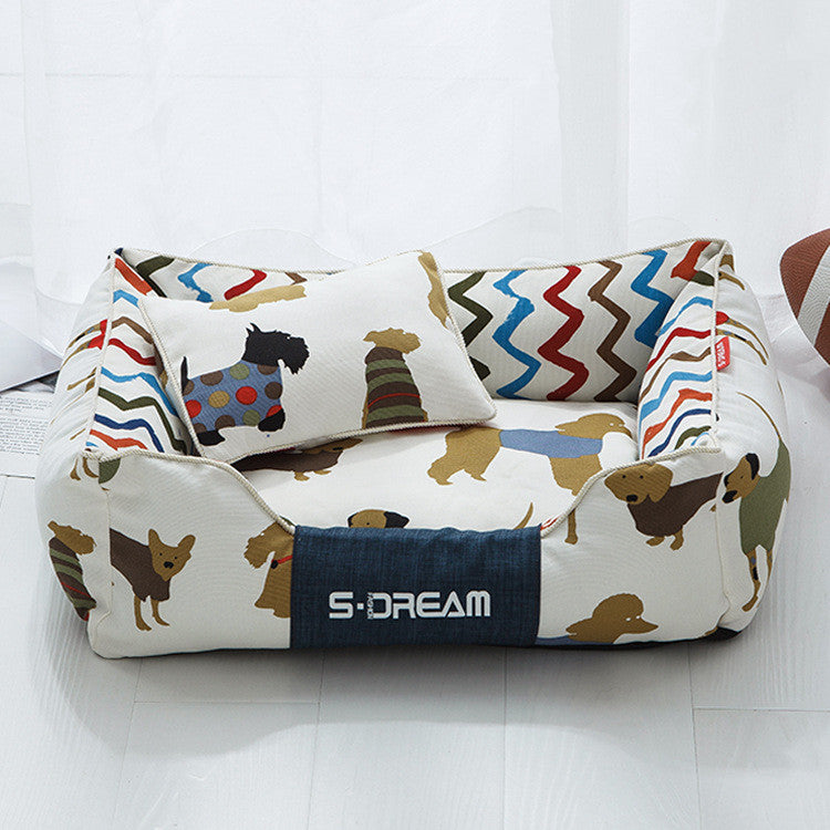 Cama Premium para Perro Mascotas con Diseño Elegante y Colorido