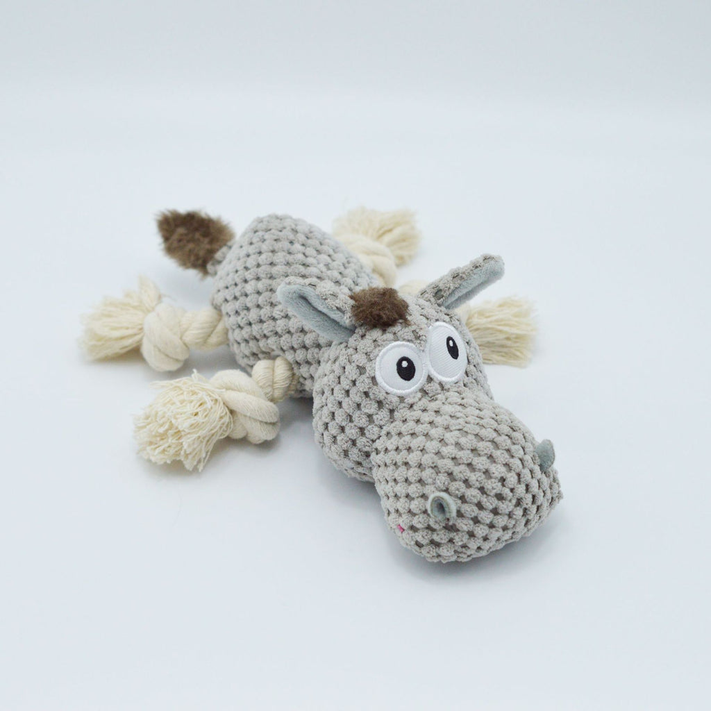 Juguete Peluche para Perro Mascota con Sonido de Rebuzno de Burro