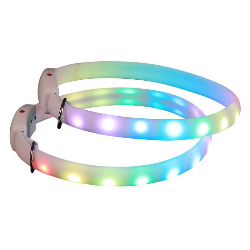 Collar Luminoso LED para Perro, Recargable por USB,  Luces Intermitentes