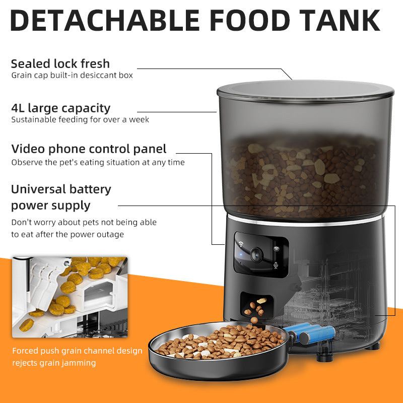 Comedero Automático para  Perro Gato Mascotas 4L