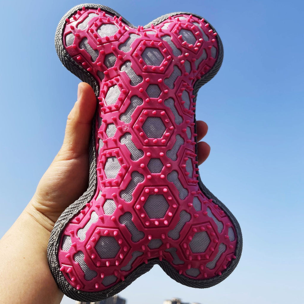 Juguete para Perro Mascota con Forma Hueso y Sonido Resistente a Mordeduras Varios Colores