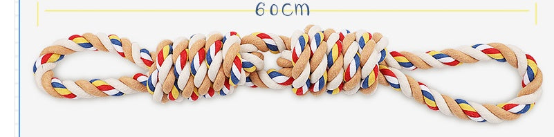 Juguete de Cuerda de Algodón Trenzada Limpieza de Dientes para Perro Mascotas