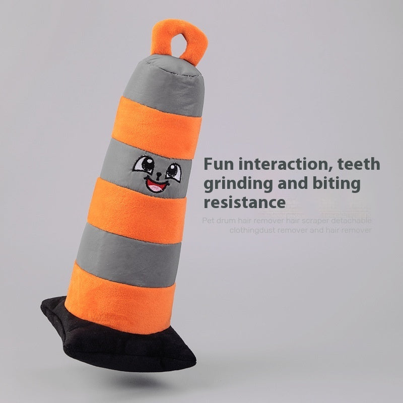 Cono Señalizacion de Carretera de Juguete Peluche para Perro Resistente a Mordeduras