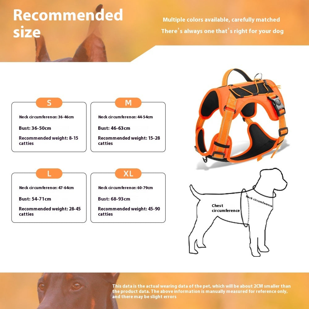 Arnés Reflectante Resistente Antitirones para Perro Mascota