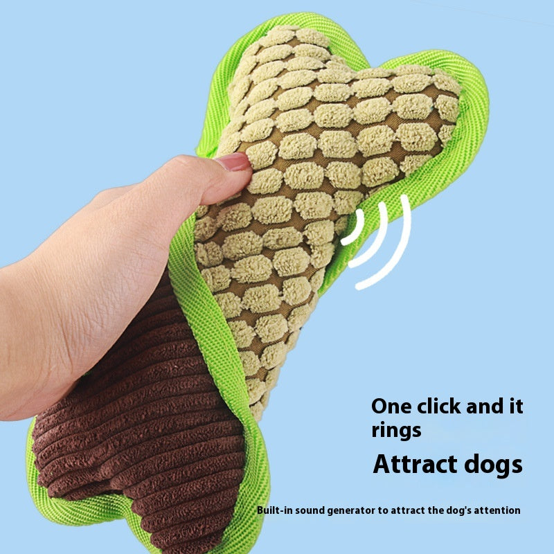 Juguete Hueso de Peluche con Sonido para Perro y Gato