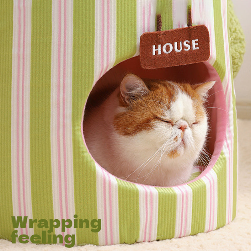 Cama Cerrada de Fantasia para Gato Mascotas