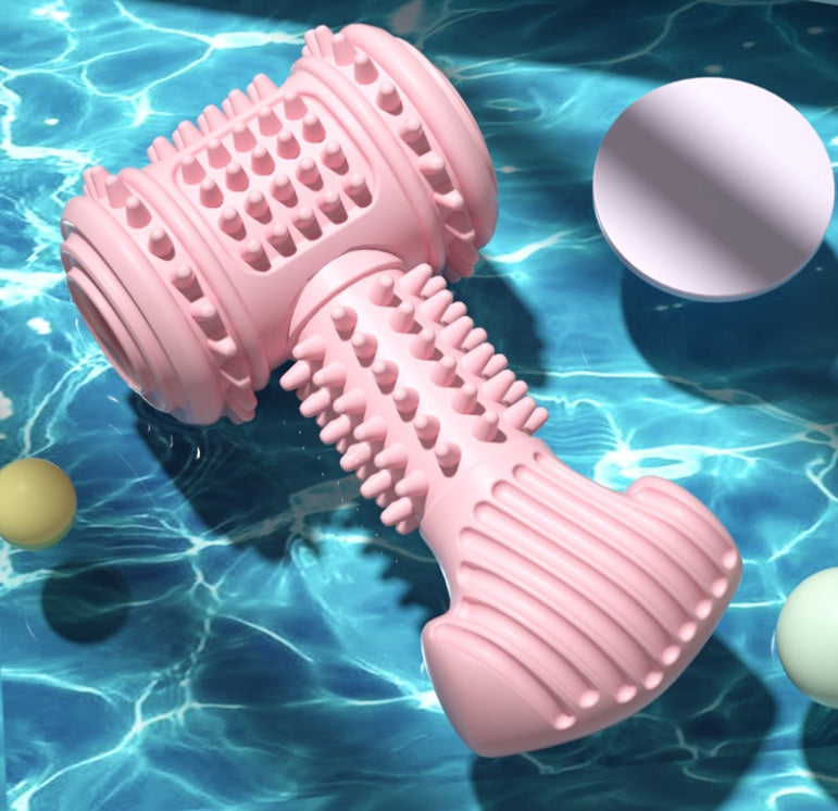 Juguete Masticable para Perro TPR Indestructible Limpieza Dientes.