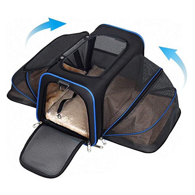Mochila Transporte Extensible Mini Parque Portátil para Perro Pequeño y Gato
