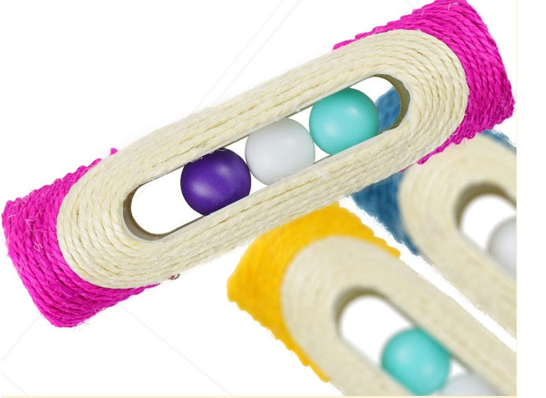 Tambor Largo de Sisal  Tres Bolas para Gato