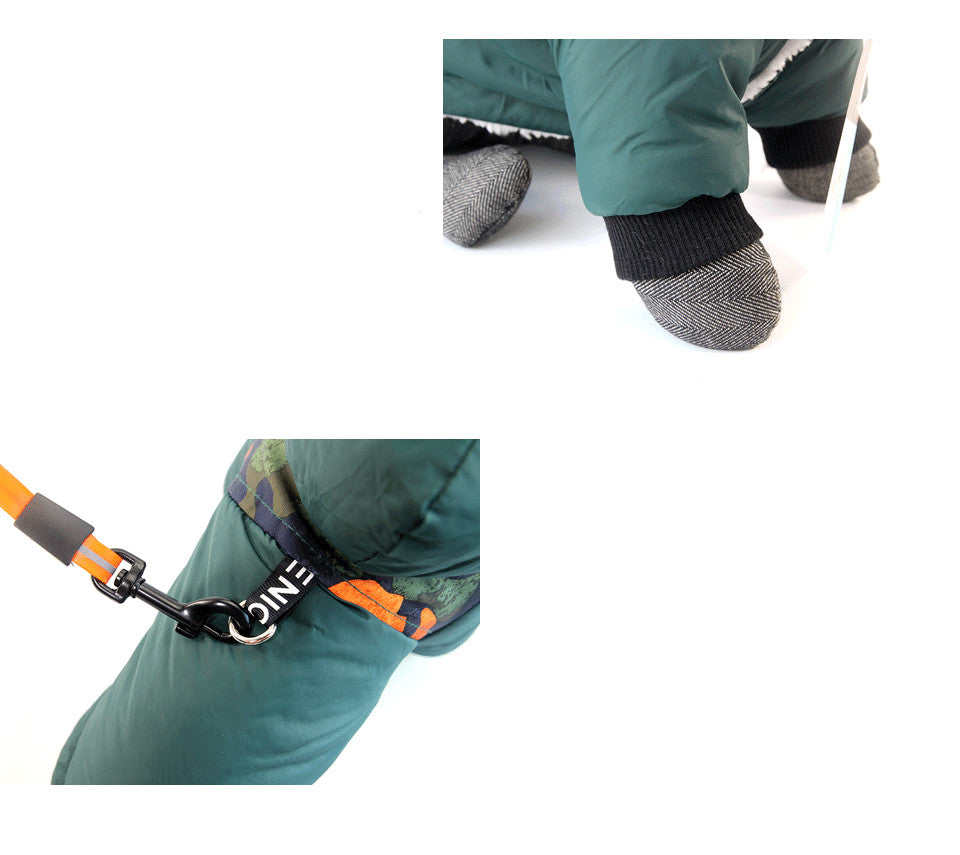 Abrigo Cálido para Mascota Cuerda de Tracción