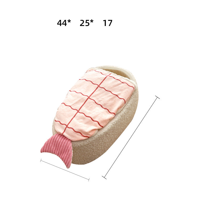 Cama Colchón para Mascotas con forma de Sushi Extraíble y Cálido
