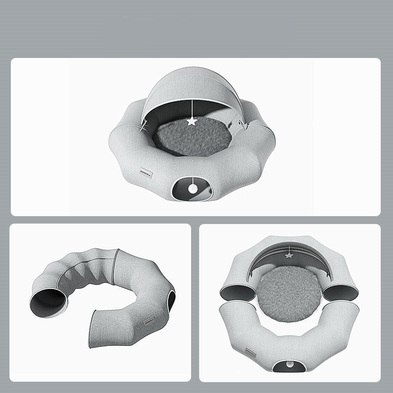 Juguete Cama para Gato con Túnel para Gatear Resistente Arañazos