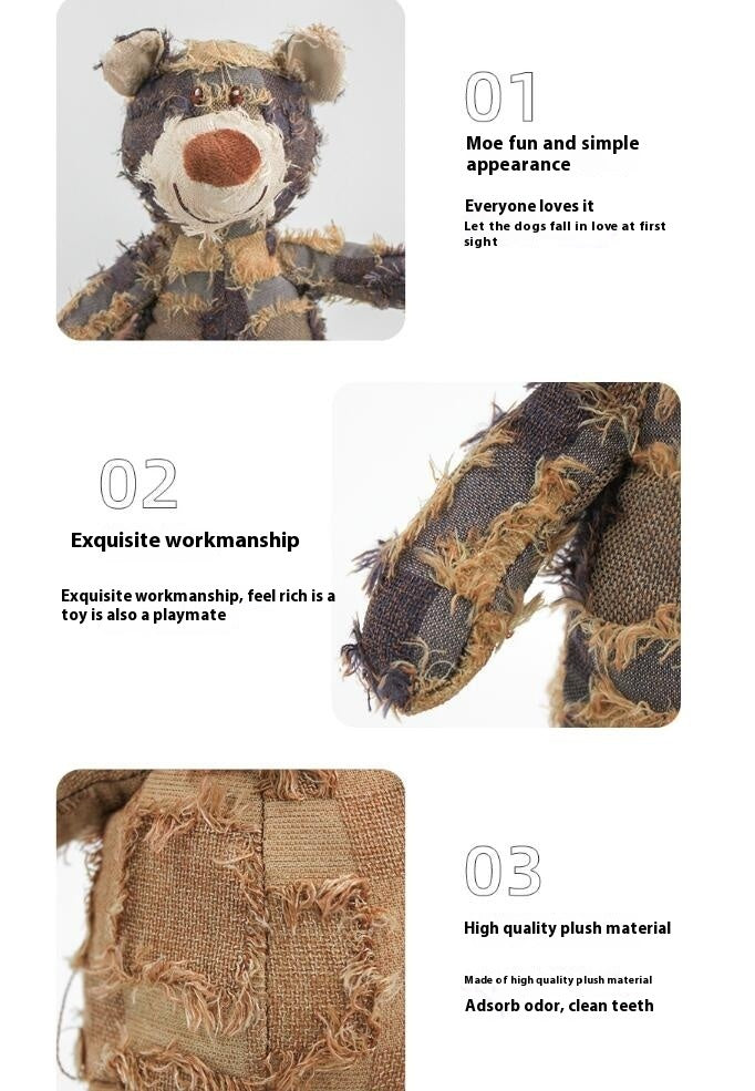 Juguete Oso Peluche con Sonido para Mascota Perro