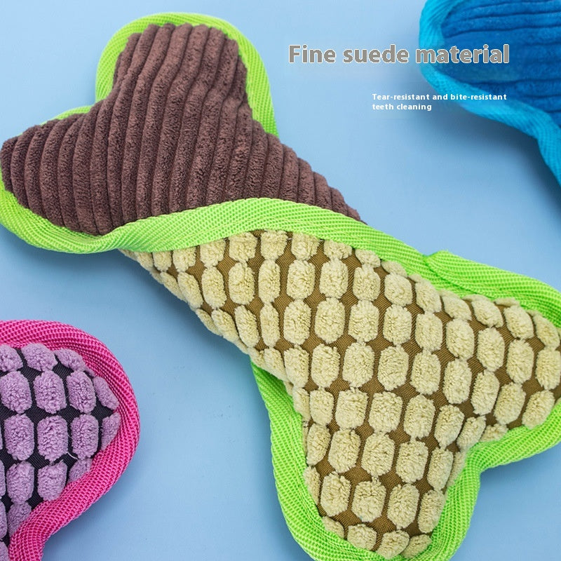 Juguete Hueso de Peluche con Sonido para Perro y Gato