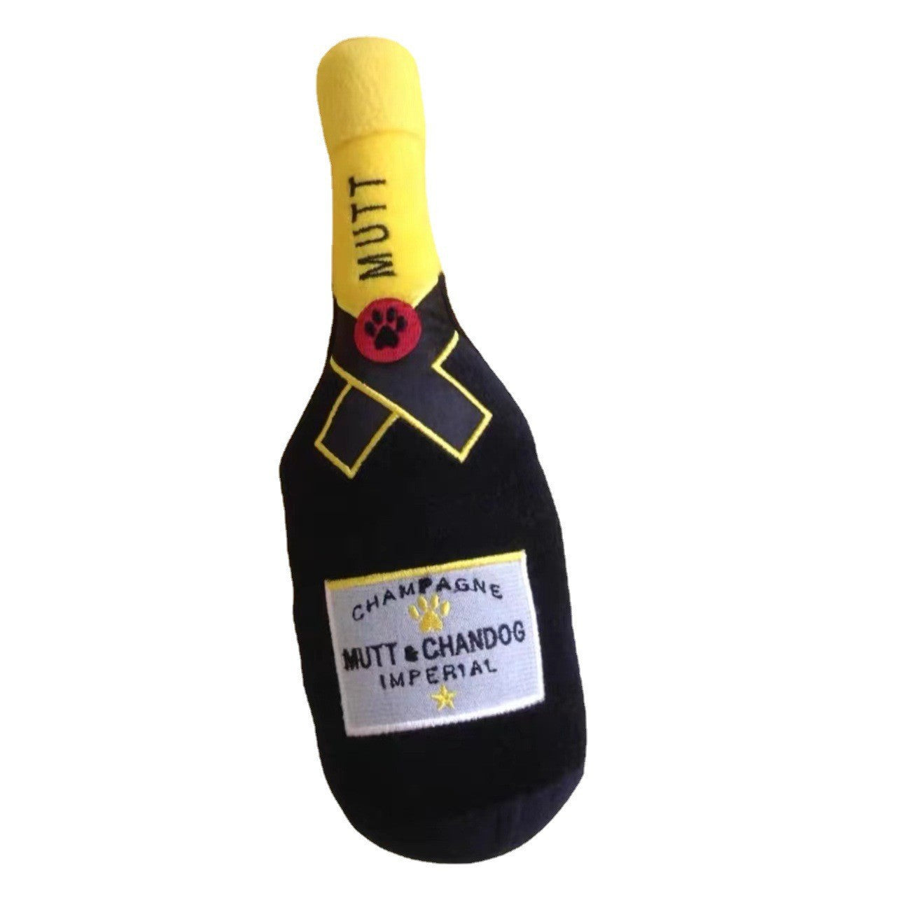 Juguete Botella de Champagne Peluche Felpa con Sonido Mascota Perro.
