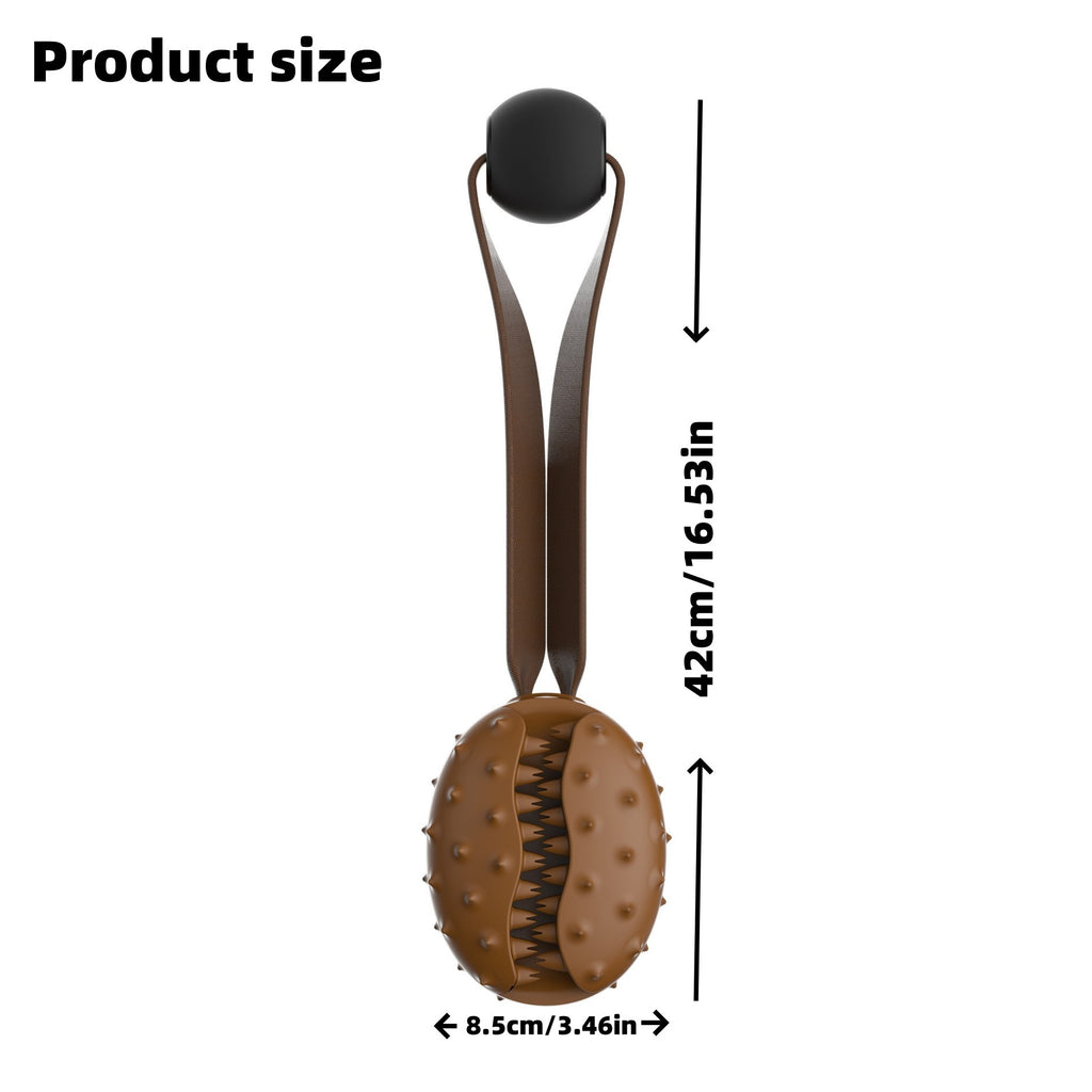 Juguete Forma Grano de Café para Perro Mascota  Limpieza Dientes, Cuerda con Nudo.