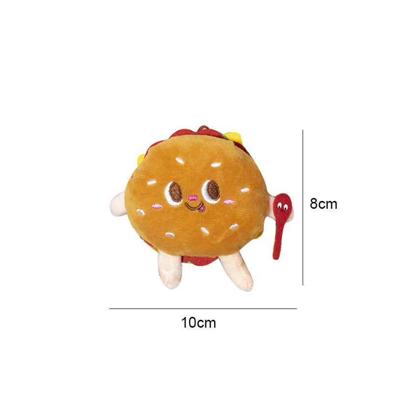 Juguete Resistente para Gato Hamburguesa Patatas Fritas Muslo Hot Dog de Menta Gatera Catnip