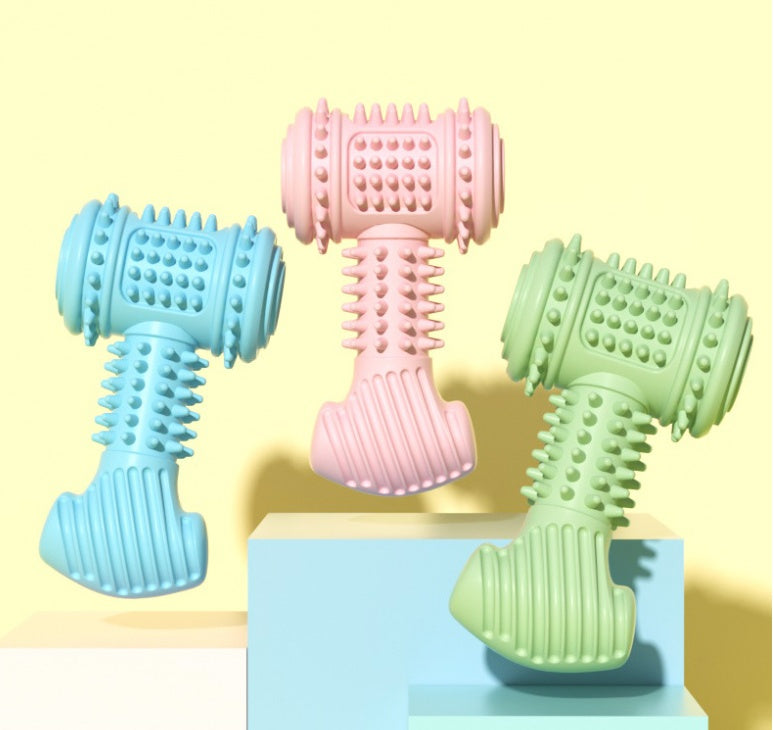 Juguete Masticable para Perro TPR Indestructible Limpieza Dientes.