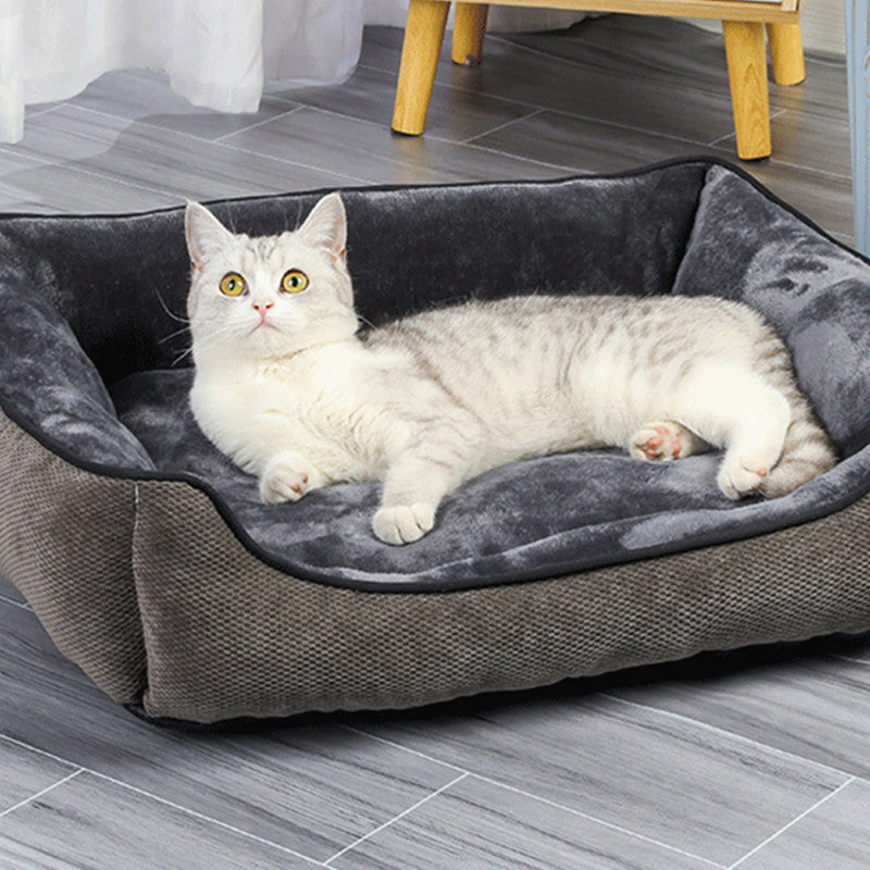 Cama Calida y Confortable con Terciopelo para Perro Gato Mascota