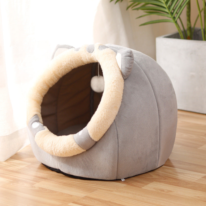 Cama Cueva para Gato, Extraíble y Lavable.