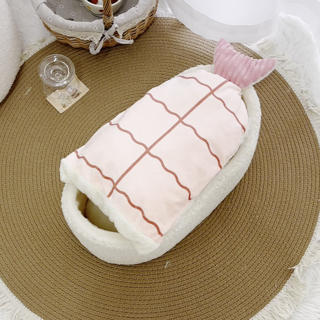 Cama Colchón para Mascotas con forma de Sushi Extraíble y Cálido