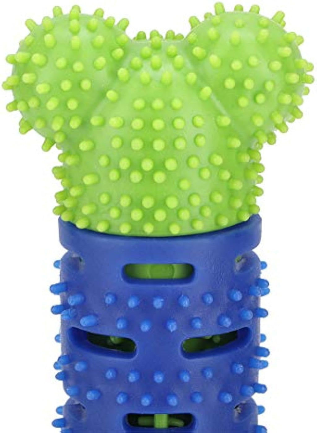 Juguete Limpiador Dientes Azul-Verde para Mascota Palo de Cepillado.