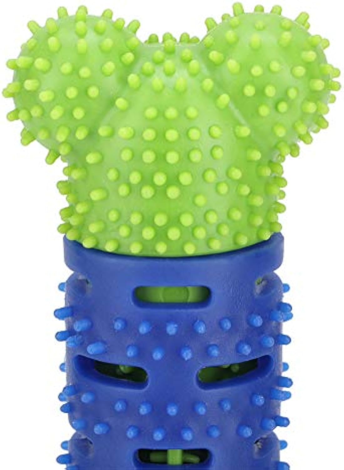 Juguete Limpiador Dientes Azul-Verde para Mascota Palo de Cepillado.