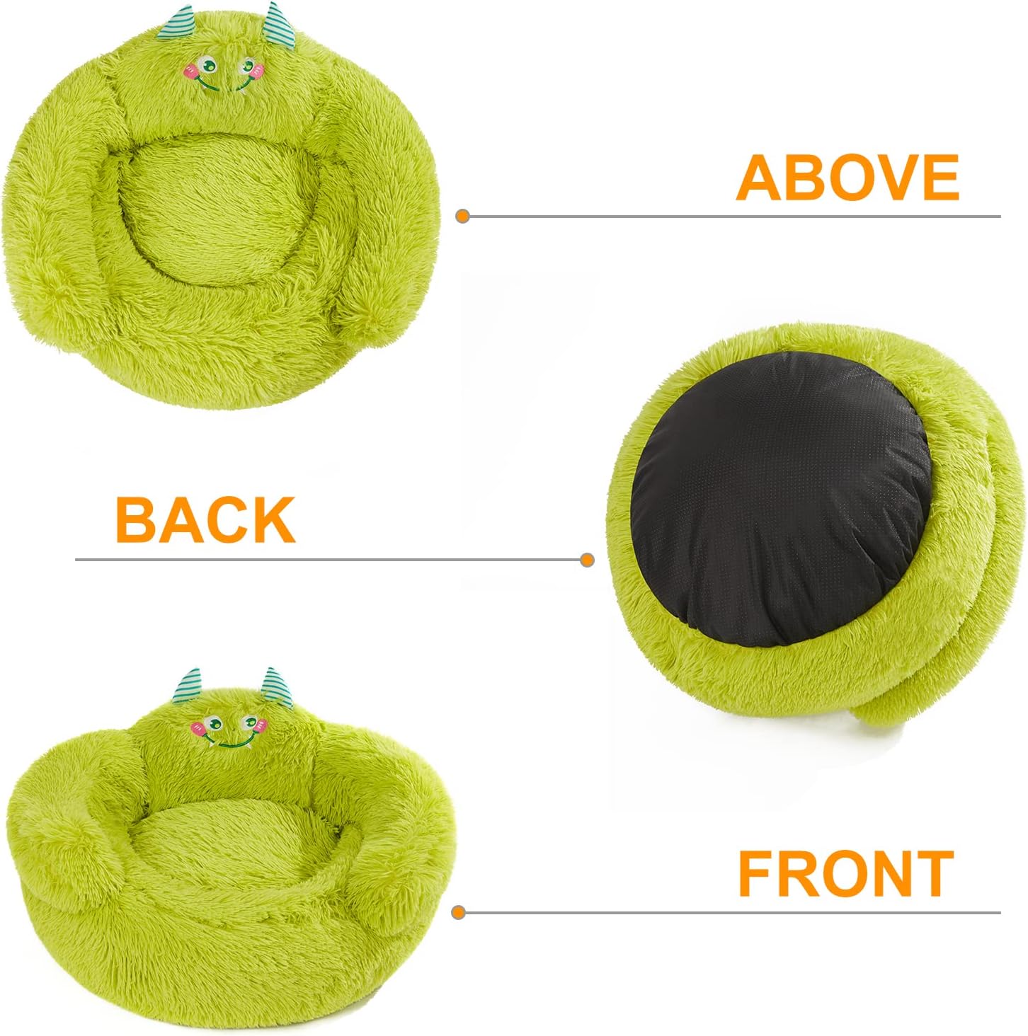 Cama Relajante para Perro y gato con Respaldo Alto y Forma de Donut.