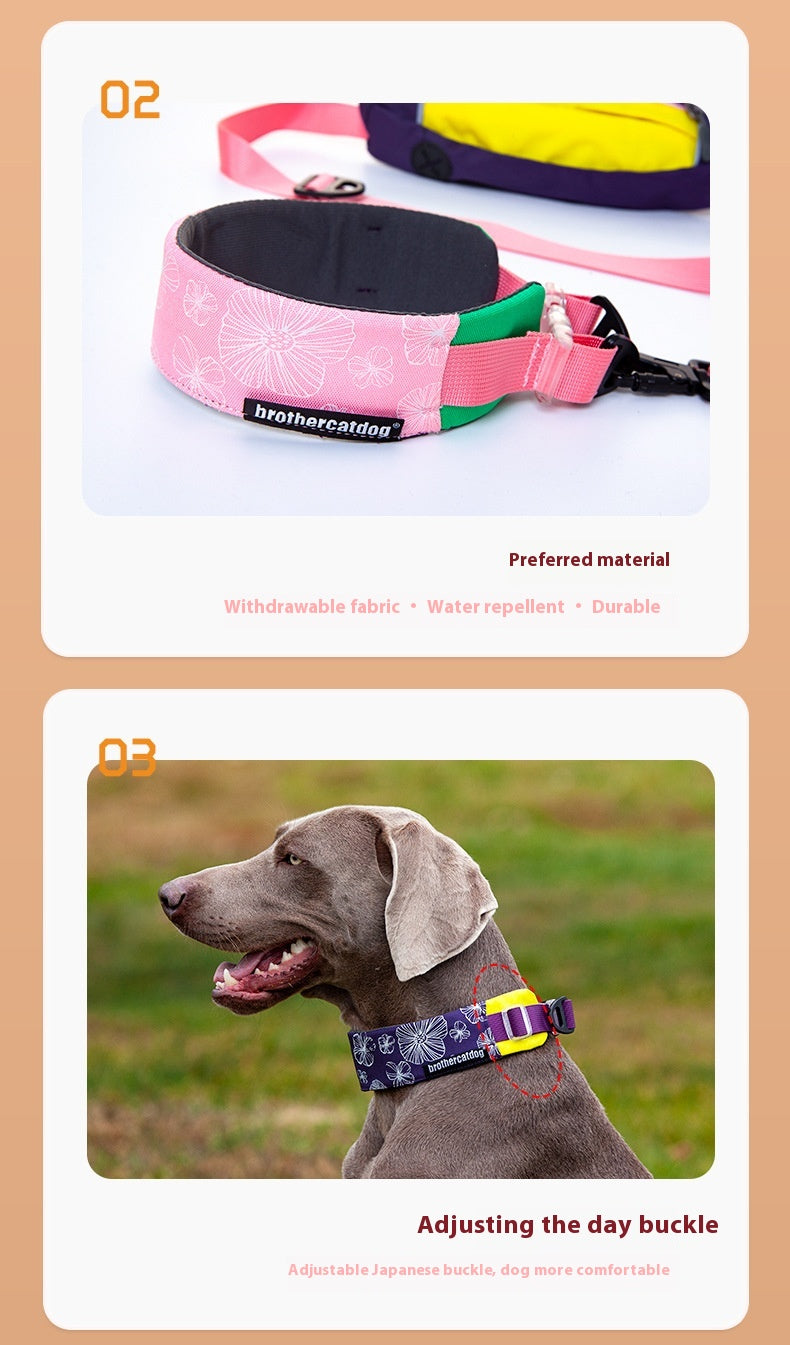 Collar Bandana Correa Ajustable para Perro Mascota.